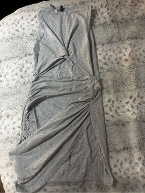 Gray Sleeveless Twist Dress. Size medium.
